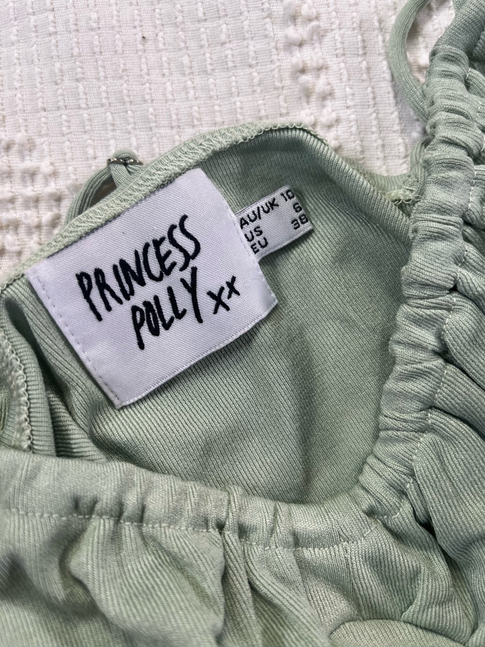 Princess Polly Light Sage Ruched Strap Dress - Picture 5 of 5